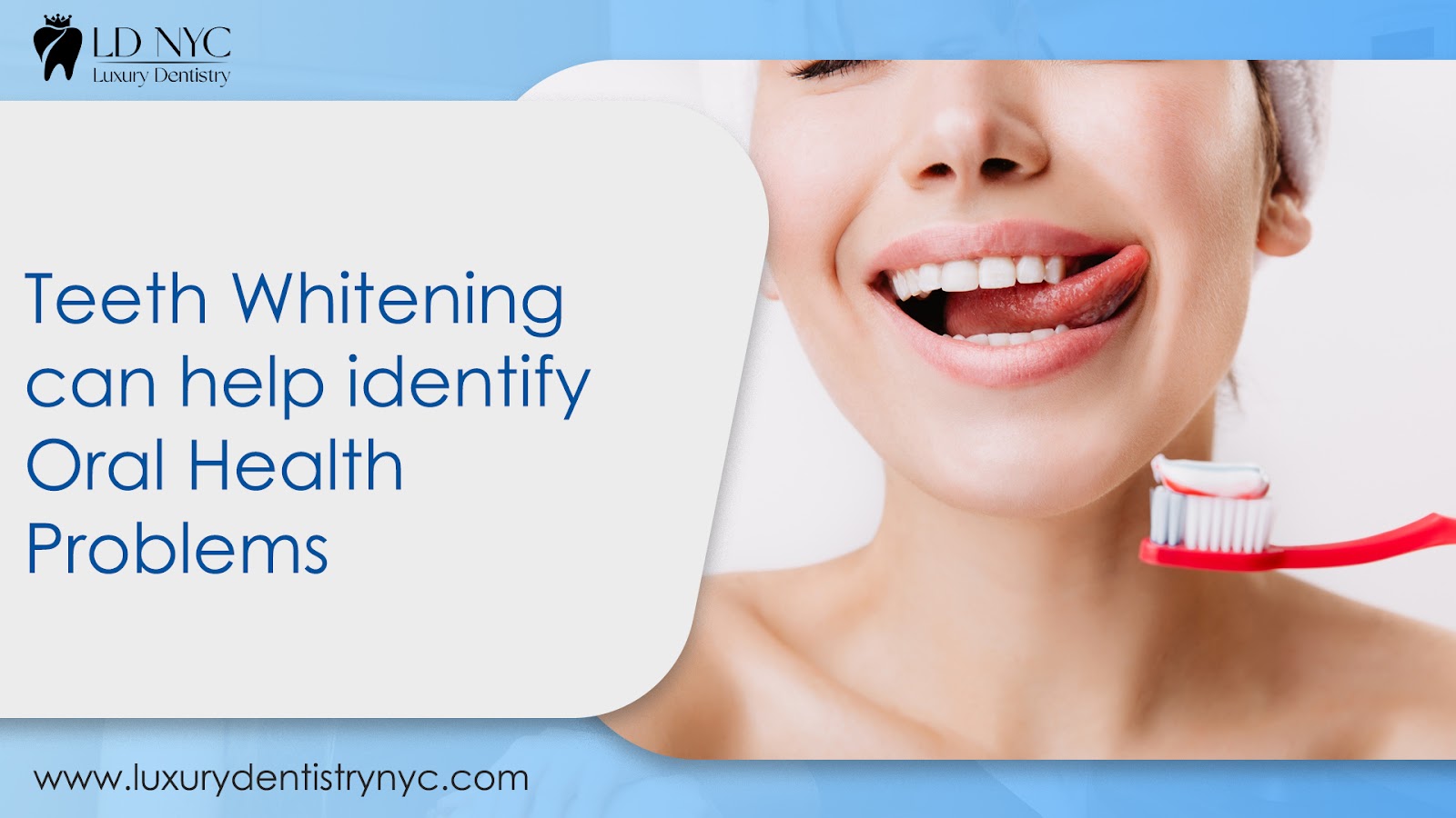 Identifying oral health issues with teeth whitening