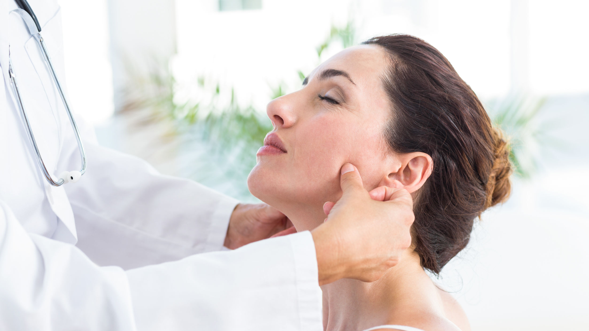 Girl getting TMJ treated